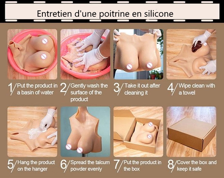 Entretien d'une poitrine en silicone